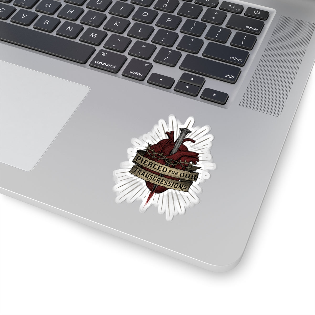 "Pierced For our Transgression"  Kiss-Cut Stickers